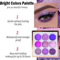 GEEWHILE Purple Eyeshadow Palette Violet Purple Eye Shadows Palette For Women, Long Lasting Shimmer Matte Eyeshadow Make-Up Palettes Waterproof Highly Pigmented Blendable Dream Purple Eyeshadow Palette