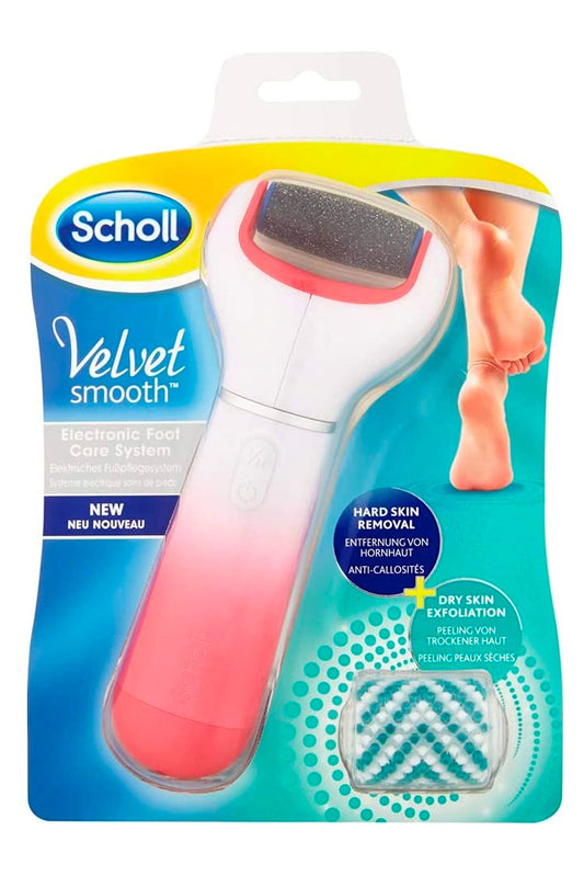 Scholl Velvet Smooth Electronic Foot File, Pink