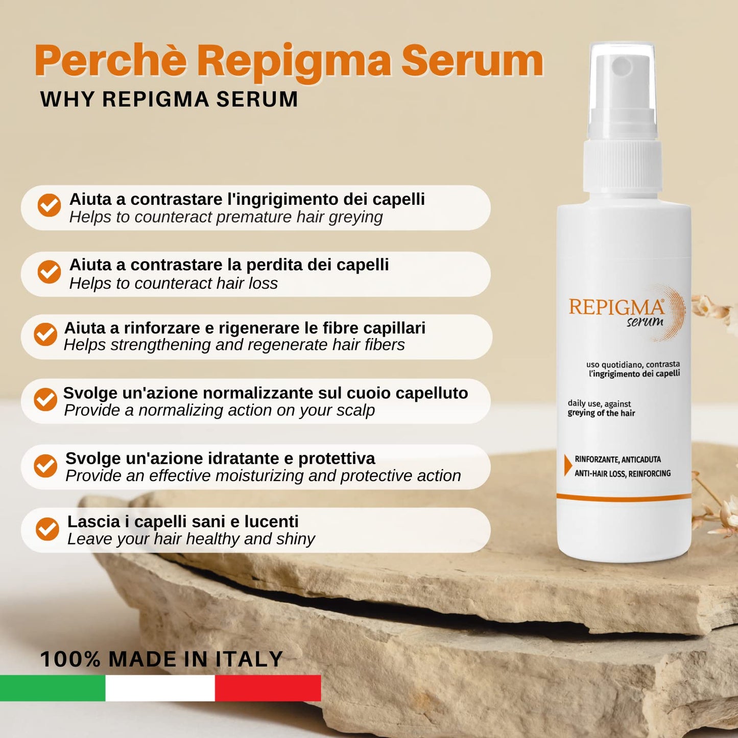 Licofarma Repigma Serum Hair Serum Lotion | Strengthening | Anti-Hair Loss | Counteracts Graying Hair | 50 ml