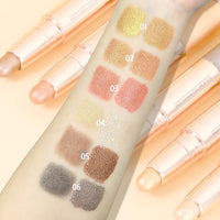 KYDA Dual-Ended Highlighting Eye Shadow Stick, 2-in-1 Liquid Eyeshadow Stick, Crayon Eyeshadow Stick, Long-lasting, Waterproof, Multi-functional Makeup stick, For Eyes, Face, Body-#04