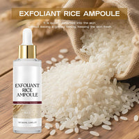 ISBEAUSOLS Peel Shot Glow Rice Ampoule Duo, White Rice + Black Rice Ampoule, Exfoliating Face Scrub for Women, Gentle Facial Cleanser with Rice Water & Niacinamide,Anti-Aging Dead Skin Remover (White,100ml)