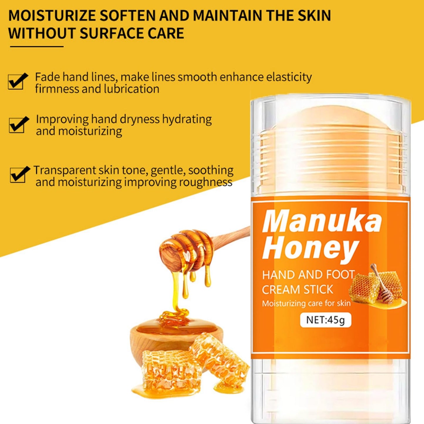 DMQ Urea Cream 60 Percent for Feet - Honey Foot Cream - Urea Foot Cream for Cracked Heels and Dry Skin - 2PCS Cracked Heel Repair Cream for Hands & Feet Skin Care - 60% Urea & Honey Foot Balm
