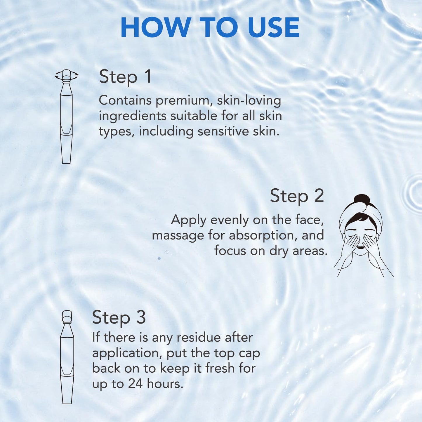 Uocasi Hyaluronic Acid Tubes, 3% Hyaluronic Acid Serum Ultra-Hydrating Vials for face & Skin | Pre-makeup SkinCare | Anti-Aging serum for Sensitive skin, Deep Moisturizing Facial Serum - 30Pcs/Box