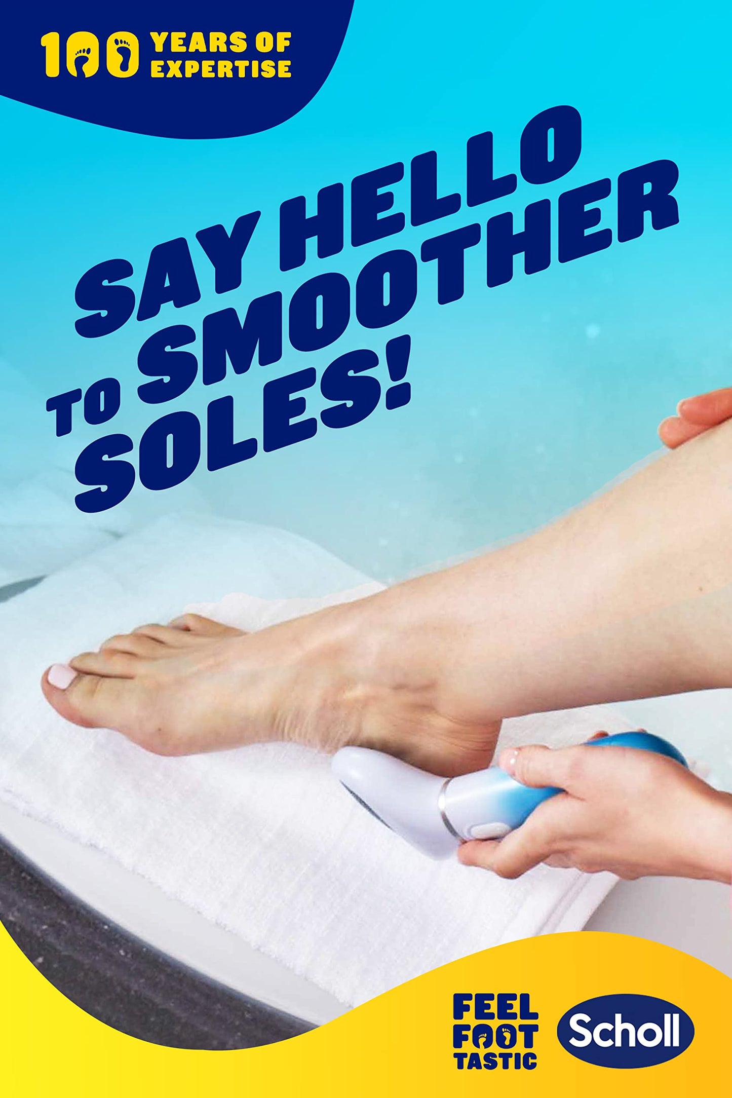 Scholl Velvet Smooth Electric Foot File Pedicure Hard Skin Remover with Extra Cracked Heel Roller Refill