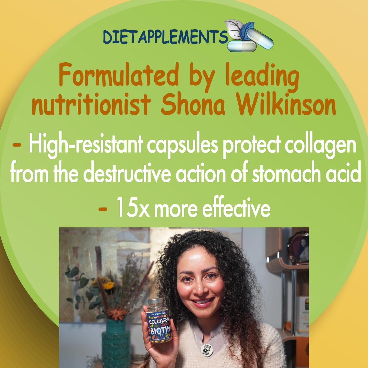 Marine Collagen Type1&3 1800mg, Biotin 10000mcg/serving, Hyaluronic Acid, Vitamins, Minerals, Botanicals | 2432mg/serving | Hydrolysed High Strength Peptides Supplement | Skin, Hair, Nails, Joints