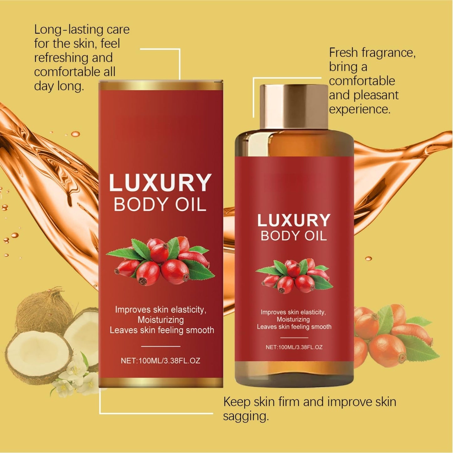 SingHao Ma/gic Luxury Body Oil,Ma/gic Body Firming Oil,Mag/ic Body Oil Firming,Massage Oil,Hydrating Body Tightening Lotion,Dry Skin Moisturiser,Brightening Bo/dy Lotion,Skin Tightening Cream Bo/dy for Women