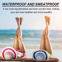 QinZiEn Leg Makeup Waterproof No Transfer,Leg Makeup to Cover Veins,Leg and Body Coverage Perfecter,Light Body Concealer,Easy to Use Foundation Full Coverage,Long Last Bo-dy Make-up,Effective Tato Coverup(02)