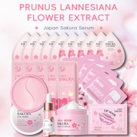 MrCuvaryas Cherry Blossom Skin Care Sets & Kits, Skin Care Set For Pamper Teenage Girls Gifts, Girls Pamper Set Sakura Facial Kit With Cream,Serum,Eye Mask,Lip Mask,Toner,Cleanser,Face Mask 24PCS
