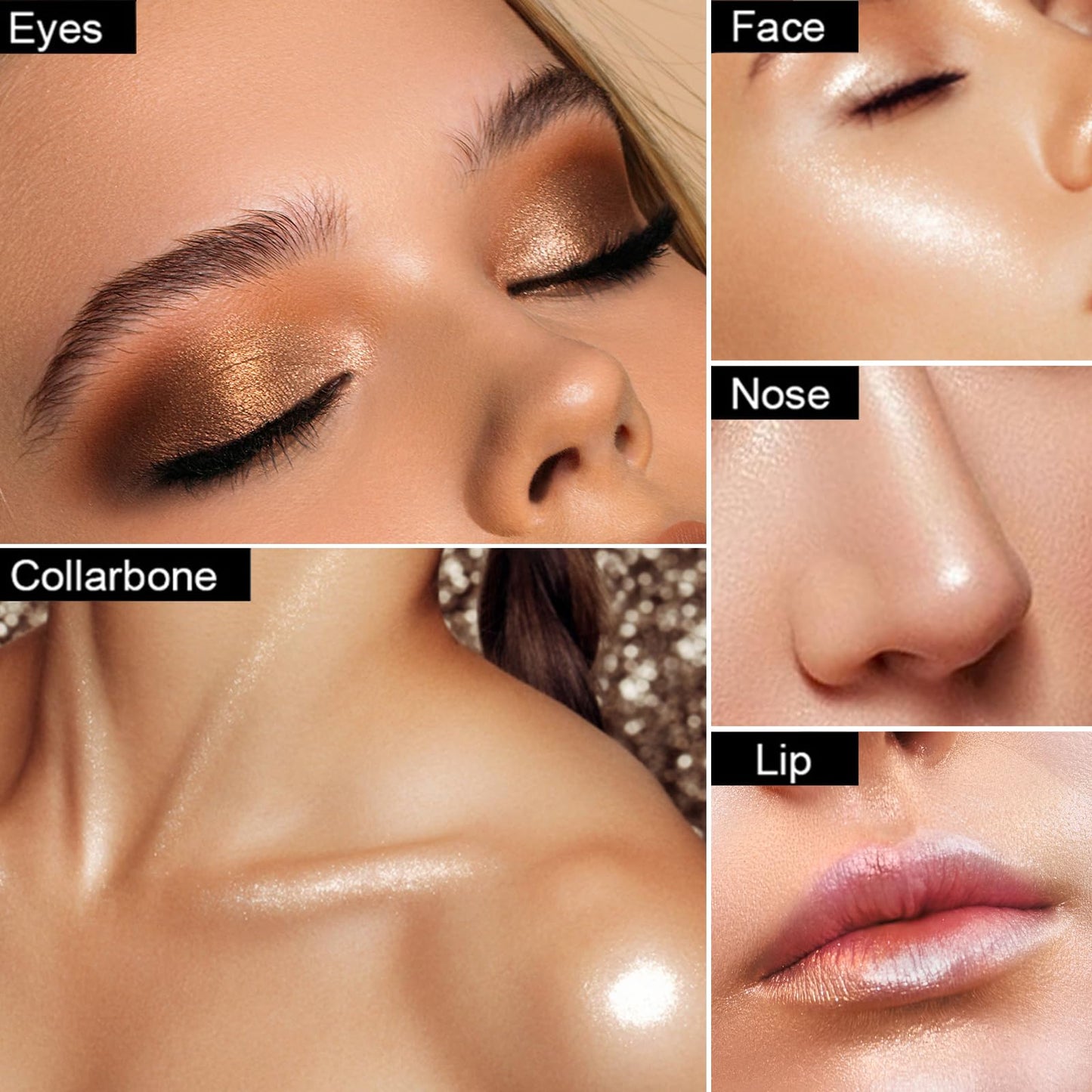 Erinde Shimmer Cream Eyeshadow, Eye Shadow Crayon, Highlighter Eye Liner, Metallic Eye Brightener Makeup, Intense Colour, Long Lasting, Subtle Glitter, 0.04 oz