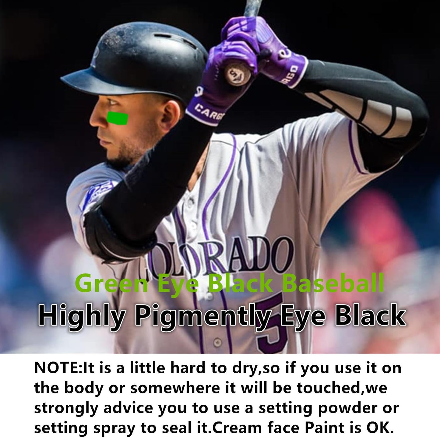 Go Ho Cream-Blendable Light Green Face Paint Stick (1.06 Oz),Grinch Costume Makeup,Light Green Full Body Paint Stick for Halloween Cosplay SFX Makeup,Waterproof