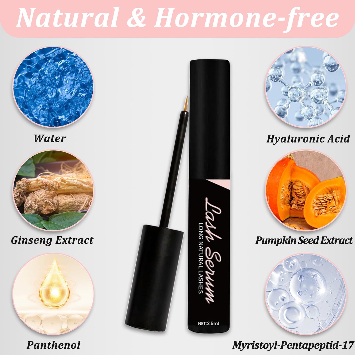CGBOOM Eyelash Growth Serum Lash Serum Lash Enhancing Serum Boosting Lash Conditioner for Natural Fuller Thicker Longer Looking Eyelashes Healthier Vegan Cruelty-Free (2P BLACK)