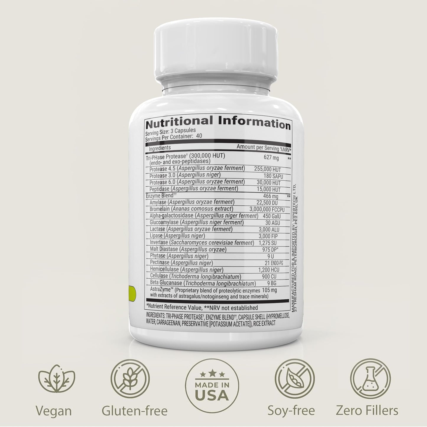 BIOptimizers BiOptimizers MassZymes | Digestive Enzyme Supplement | 120 Capsules
