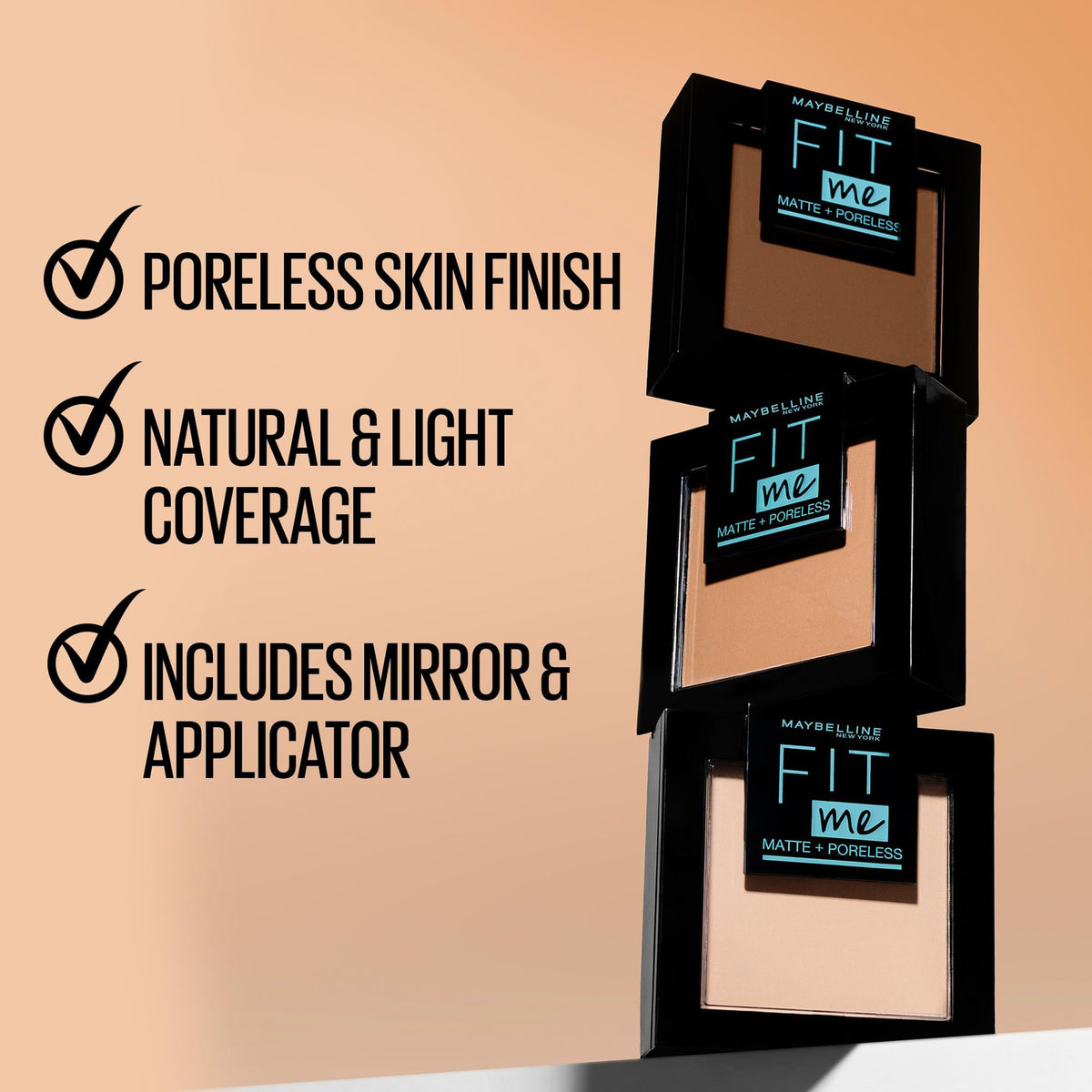 Maybelline Matte Setting Powder, Fit Me! Matte & Poreless Translucent Setting Powder, Oil Control, Blends Smoothly & Evenly, Natural Finish, Long Wearing, Pore Minimizing, 090 Translucent