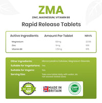 ZMA Supplements for Men & Women 90 Tablets High Strength Sleep Aid & Muscle Recovery - ZMA Tablets Zinc Magnesium and Vitamin B6 (3 Months Supply) for Better Sleep Tablets Vegan ZMA | UK