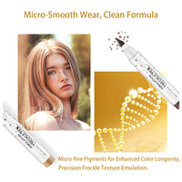 Generic 4-in-1 Freckle Pen – Waterproof Long-Lasting Freckle Makeup Pen with Fine Tip, Hypoallergenic Skin-Friendly Formula, Dual Colors (Light Brown & Dark Brown) for Natural Sun-Kissed Look