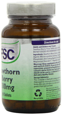 FSC 500mg Hawthorn Berry - Pack of 90 Tablets