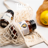 Taka Turmeric, 60 Caps Organic Turmeric with Black Pepper Extract Tumeric Curcumin Supplement, High Strength Tumeric Capsules with Curcumin and Black Pepper, Vegan, Recyclable Packaging