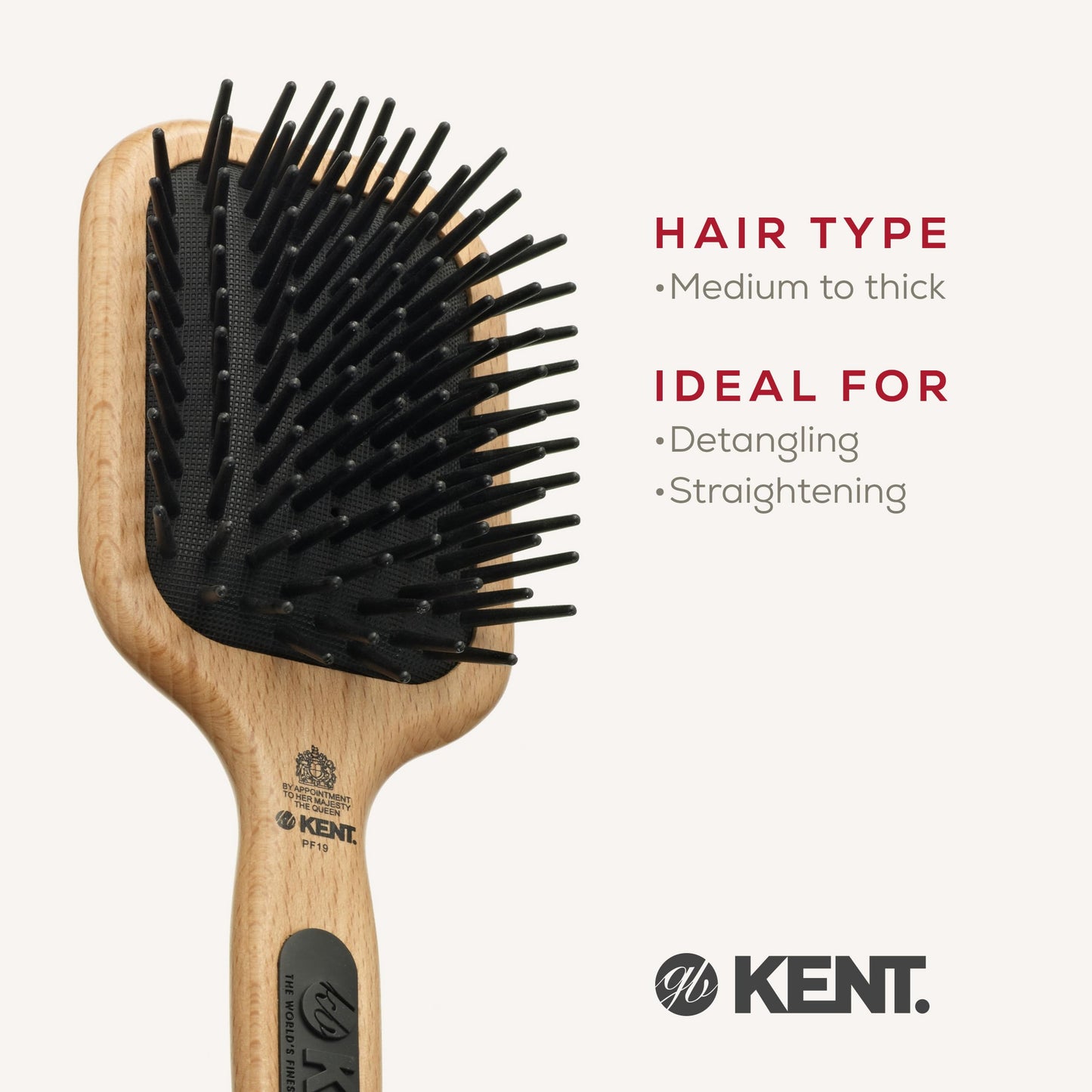 KENT Kent Maxi-Phat Detangling Hair Brush - PF19 (PACK OF 1)
