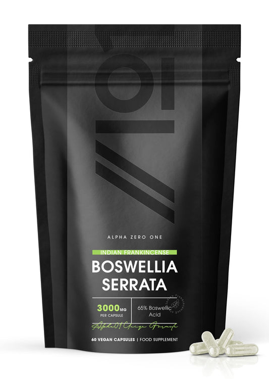 Boswellia Serrata Extract 3000mg - 65% Boswellic Acid (150mg per Capsule) - Indian Frankincense - 60 Vegan Capsules (2 Months Supply)