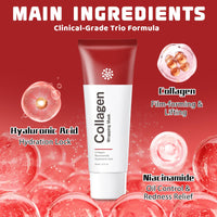 AOPEIBOTO Collagen Wrapping Mask, 2.71oz/80ml Collagen Peel off Face Mask for Hydrating, Shrinking pores, Wrinkles Fine Lines, Glowing Skin, Deep Repairing