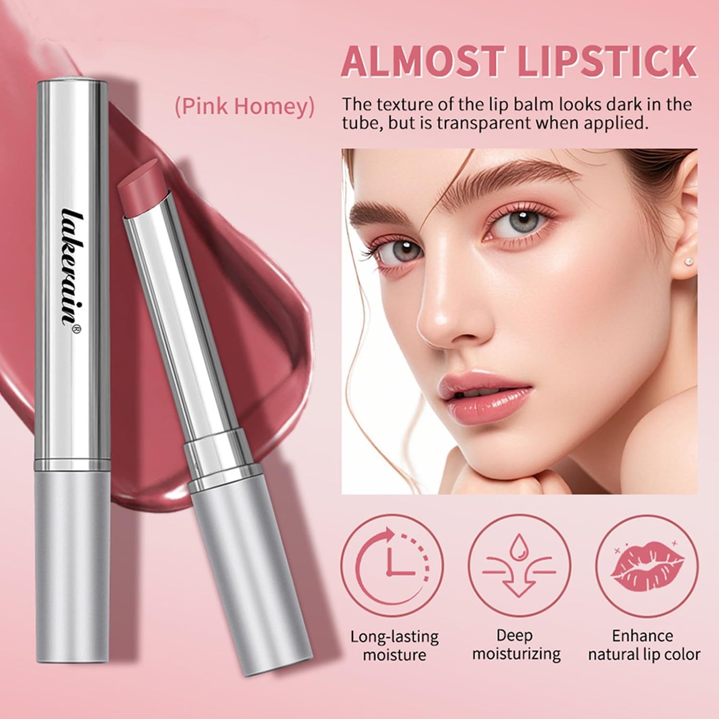 L0famy Honey Lipstick, Tinted Lipstick Black Honey Lip Balm, Hydrating Lipstick & Tinted Lip Balm, Nourishing Lasting Moisturizing Lip Care Balm, for Dry Lips,Creamy Formula, Hydrating & Smooth