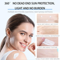 CTUBLIAUNX Sunscreen SPF 50 Daily Defense, Sun Cream Waterproof, Suncream Factor 50 Lightweight & Moisturizing, Face Sun Cream SPF 50 No White Cast, UVA/UVB Protection for All Skin Types (50g)