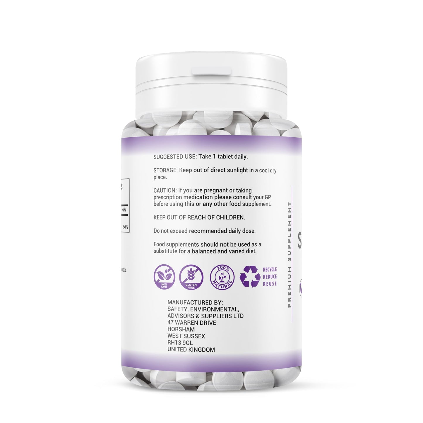 Selenium 300MCG - 1 Year Supply 365 Tablets - Antioxidant, Immune Support Vegan Selenium Supplement