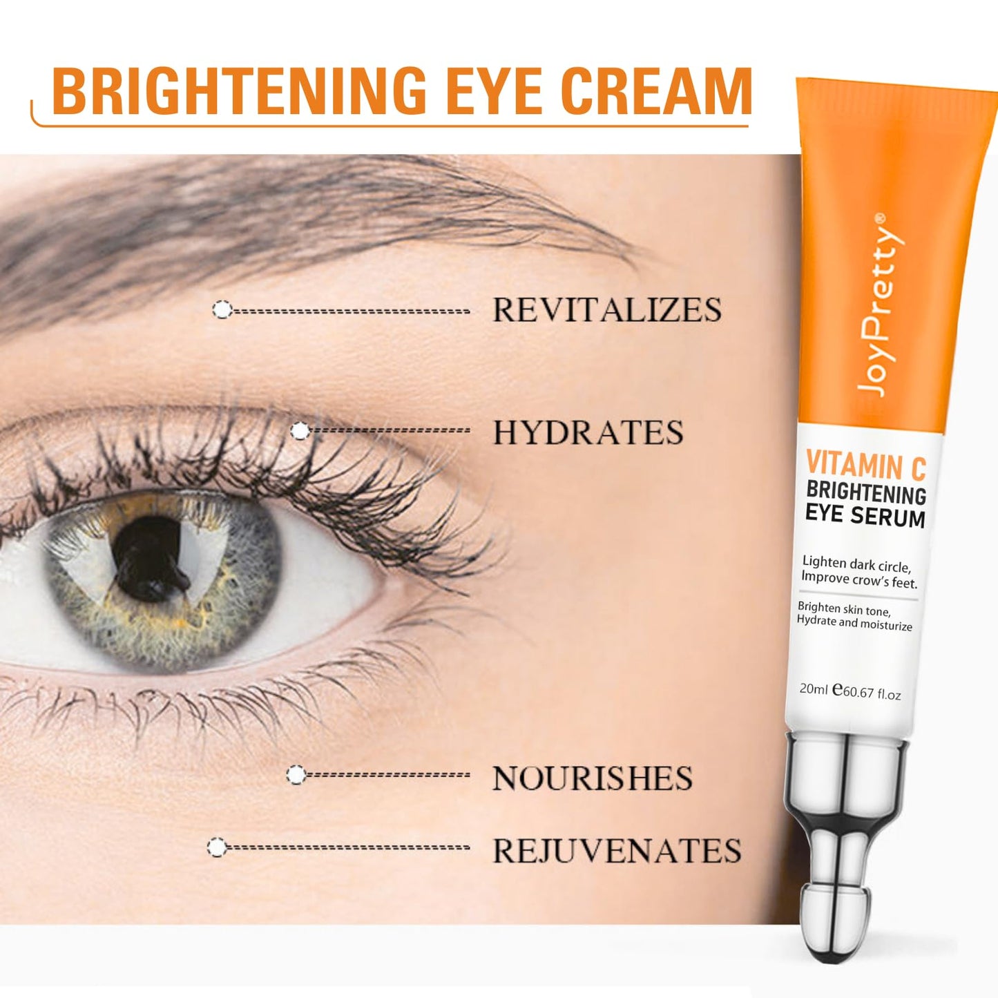 Eye Cream For Dark Circles, Vitamin C Eye Cream For Dark Circles And Puffiness, Anti Wrinkle Eye Cream, Vitamin C Eye Bag Cream For Women/Men, Brightening Eye Cream Anti Aging, Eye Care Products