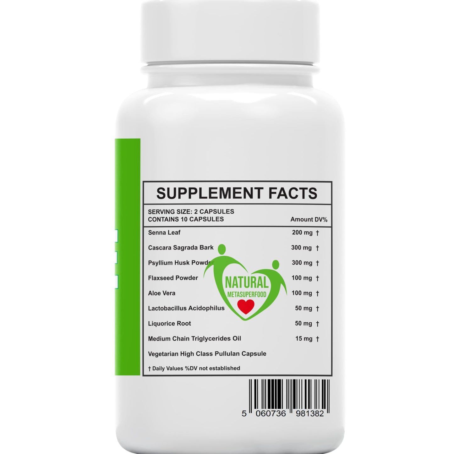 MetaSuperfoods 5 Day Rapid Colon Detox & Cleanse | Vegan Capsules | Natural Laxative with Probiotic | Constipation Bloating Gut Detox Relief | Easy to Swallow