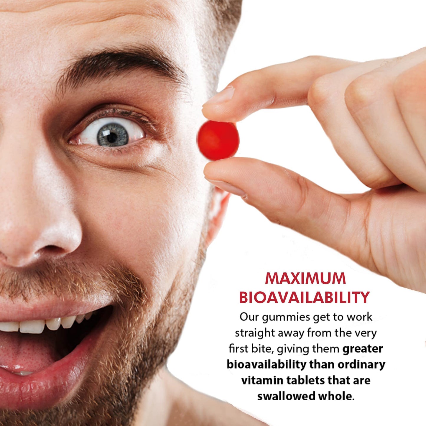 OhMyGummie OMG! Multivitamins & Immune Support Complex - Strawberry Wellbeing Gummies Vitamins, Minerals & Antioxidants (A, C, D, E, B5, B6, B7, B8, B9, B12, Iodine & Zinc) | Gluten-Free