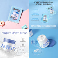 TBeautfave Milk Face Moisturizer For Women, Natural Milk Moisturising Cream, Milk Hydrating Moisturizing Cream, Anti Aging Face Cream, Face Moisturizer for Nourishing, Smoothing & Hydrating(1PCS+5Bags)