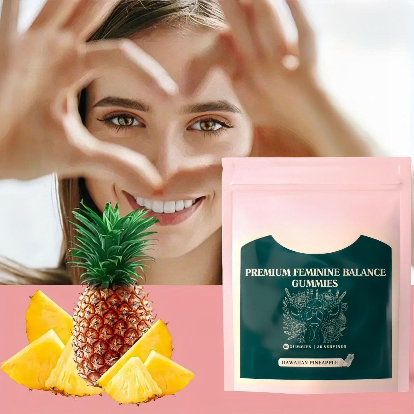 Oumun Feminine Balance Gummies,Premium Feminine Balance Gummies,Hawaiian Pineapple,Collagen Gummies for Women of All Ages,Gummies for Womens in-ti-Mate