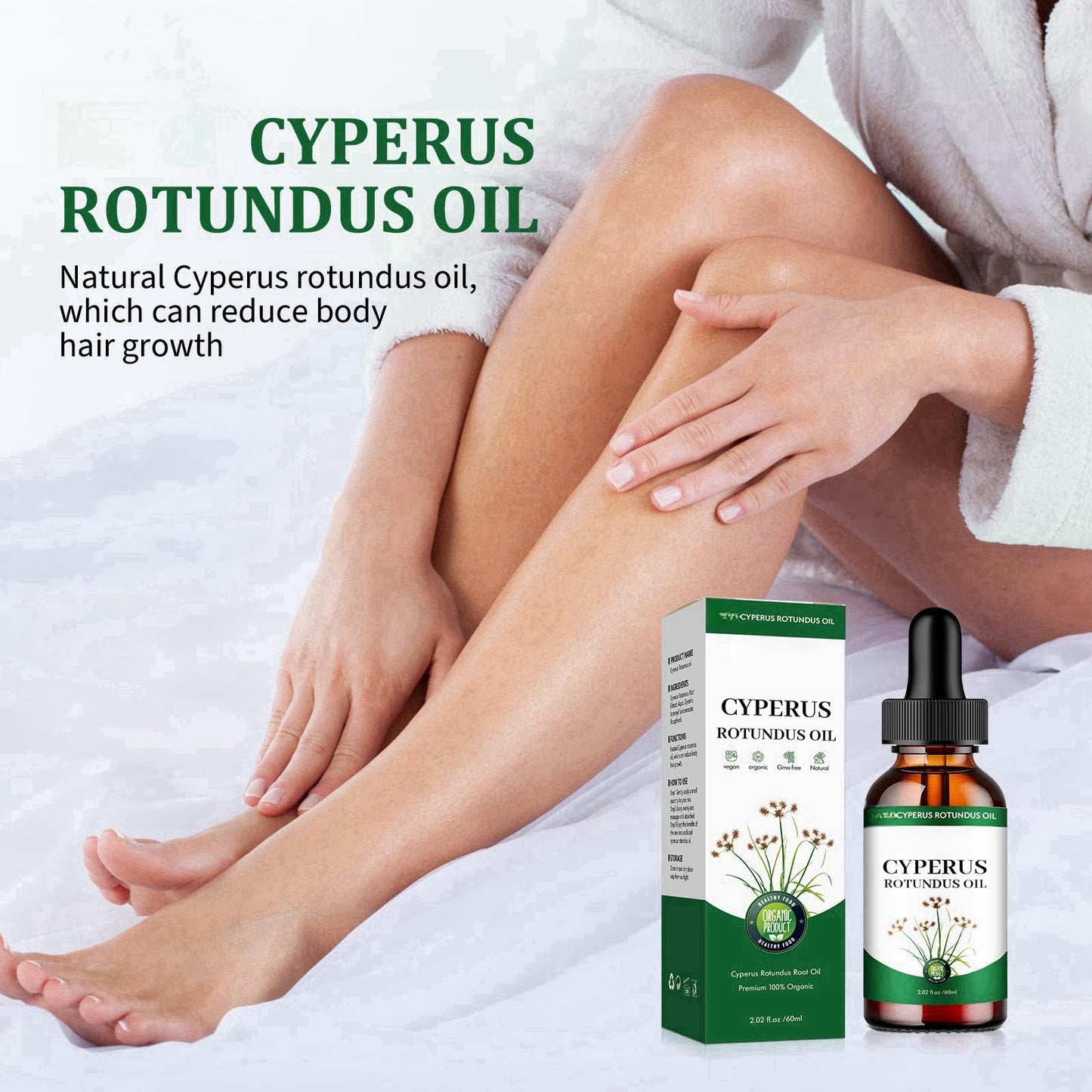 60ML Cyperus Rotundus Oil,Cyprus Oil Natural Nut Grass Oil,Pure Cyperus Oil for Skin Care,Organic Cyperus Rotundus Oil Reducing Body Hair Growth,Hair Inhibitor,Cyperus Oil Natural for Hair Removal
