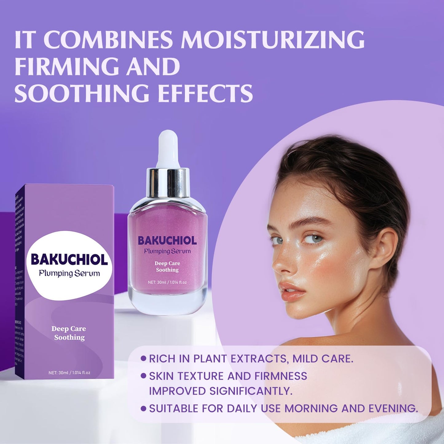 ThamGlow Bakuchiol Plumping Serum - Pore and Wrinkle Minimiser