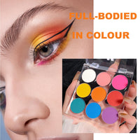 QUIWEN Highly Pigmented Eyeshadow Palette, Colorful Rainbow Matte Eye Shadow Palette, Red Blue Green Pink Purple Matte Eyeshadow Palette, Long Lasting Waterproof Bright Eye Shadow Make Up Pallet With Brush