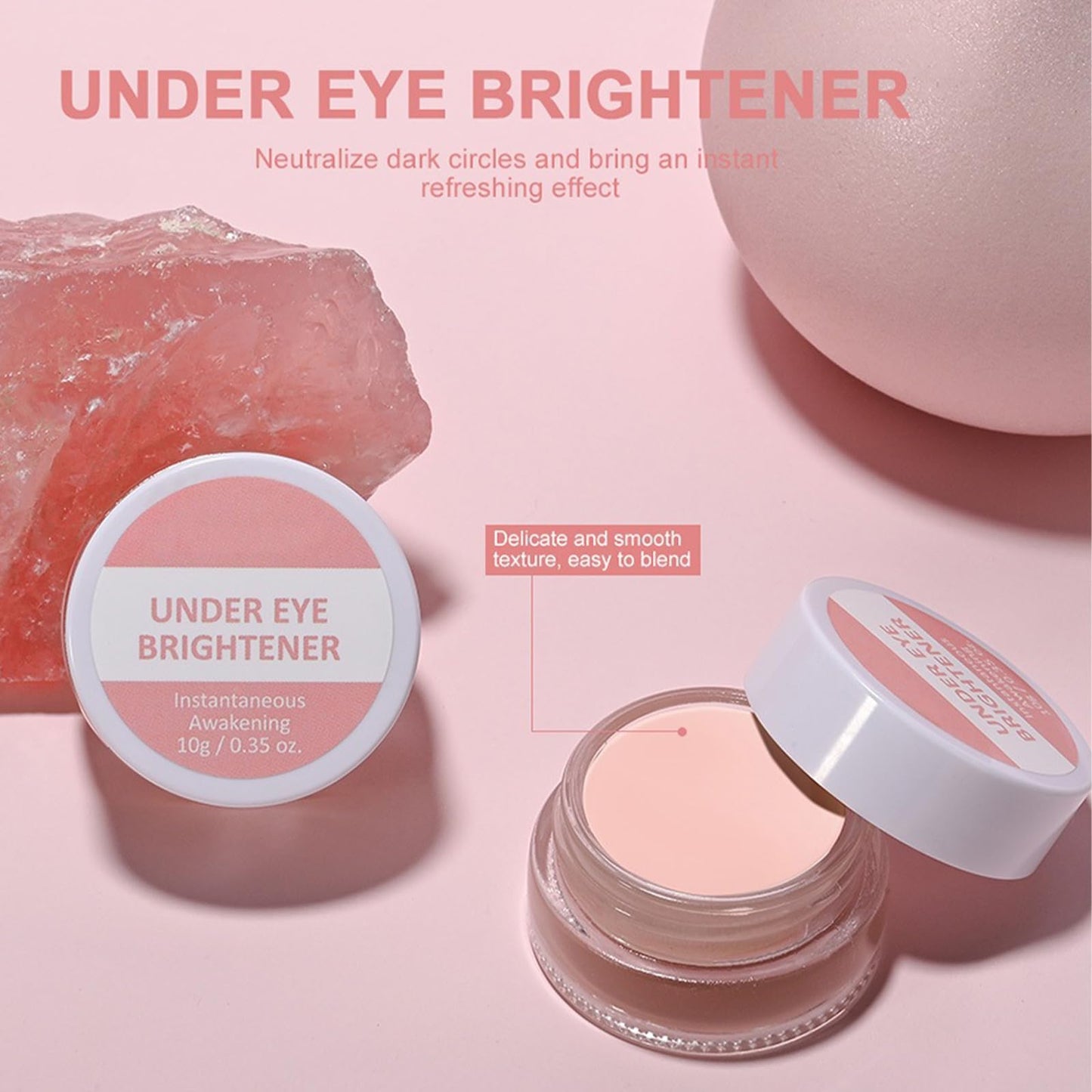 NLFOX Under Eye Brightener Concealer - Colour Corrector for Dark Circles, Spots & Blemishes - Instant Anti Age Eraser Eye Concealer & Primer, Smooth, Instant Results