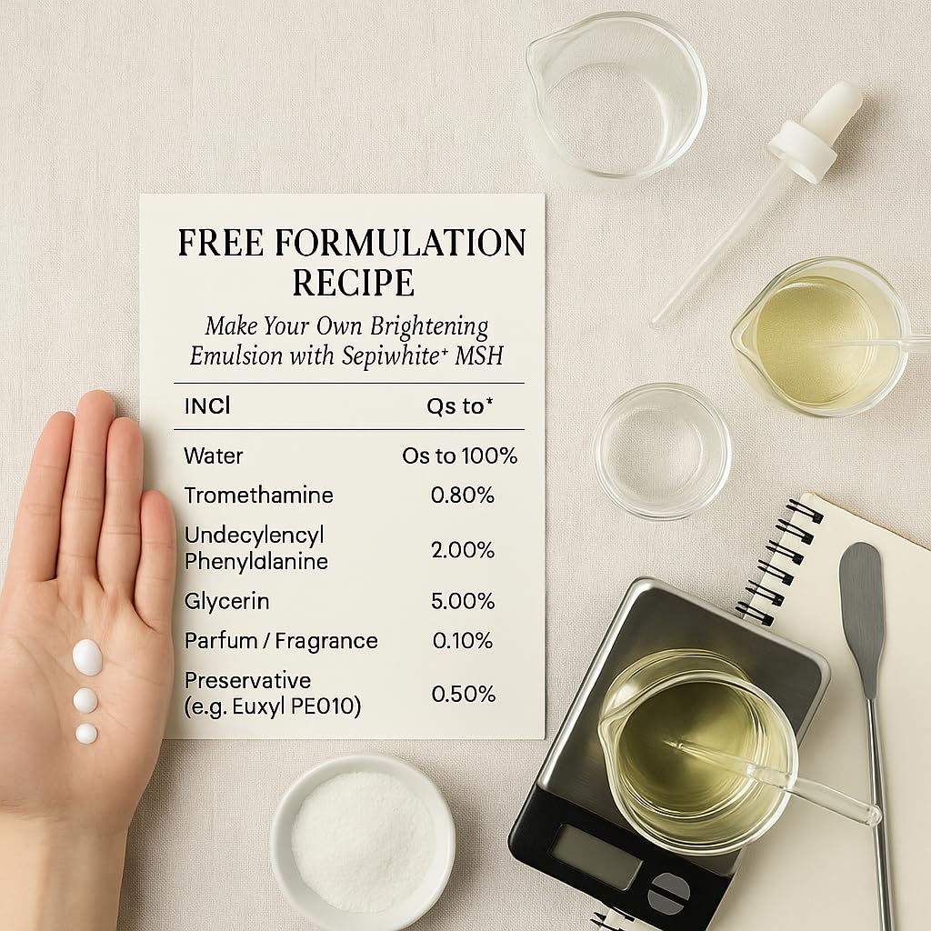 JustGlow Original Sepi white SkinWhite MSH – Pure Cosmetic Grade Skin Brightening Ingredient for DIY Serums, Creams & Lotions | 20g