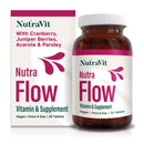 NUTRAFLOW - UTI Vitamin | Urinary Infection Vitamin - 30 Tablets | Ease Discomfort Within The Urinary Tract - Includes Cranberry, Juniper Berries, Acerola & Vitamin C - by NutraVit