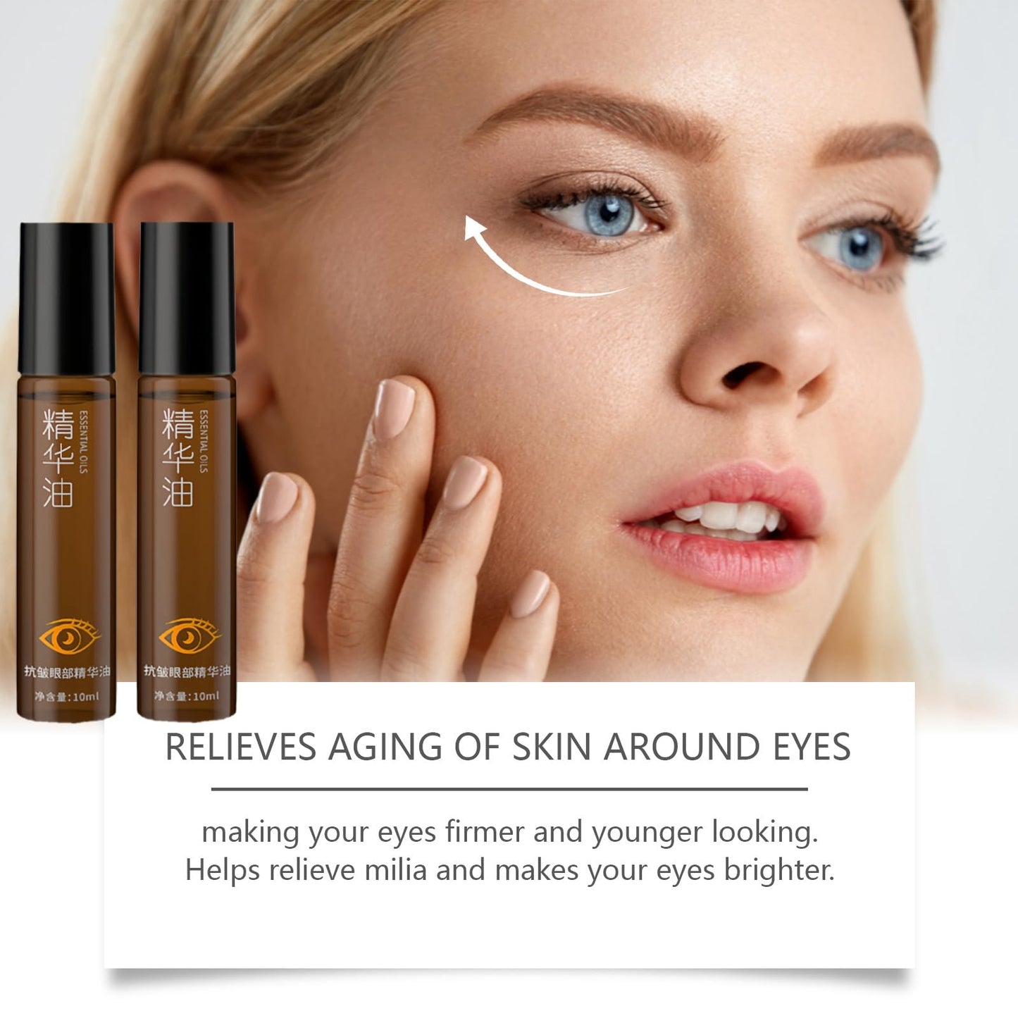2PCS Rollerball Castor Oil,Rollerball for Eyes,Castor Oil and Frankin-cense Eye Roller Ball Oil,Castor Oil for Skin,Eye Cream Anti Aging,Under Eye Cream,Castor Oil Eye Roller,Eye Cream for Wrinkles