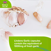 Lindens Garlic Odourless Capsules - 1000mg (700mcg Allicin) - 1000 Capsules 1000 Days’ Supply - UK Manufacturer, Letterbox Friendly