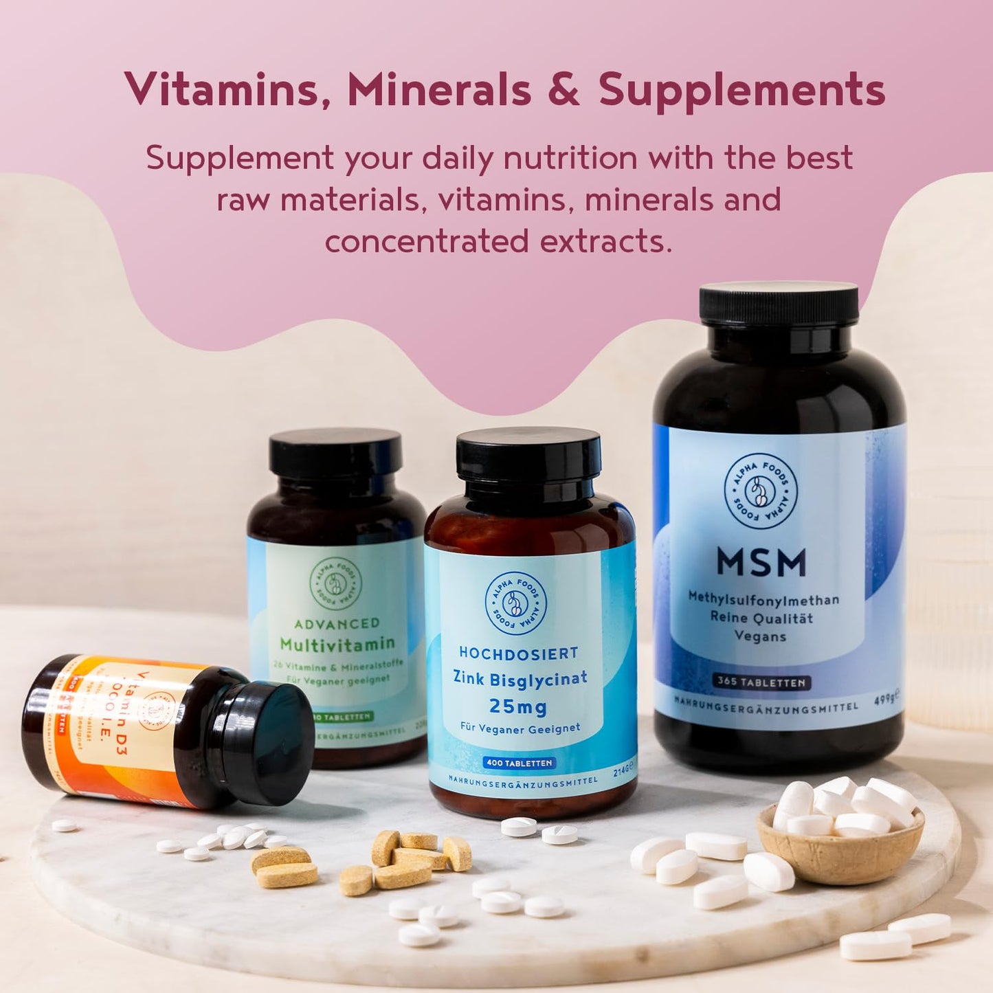 Folic Acid 400 mcg | 400 Vegan Vitamin B9 Tablets | Over 1 Year Supply | Pregnancy Care | Immune System & Growth of Maternal Tissue During Pregnancy | Alpha Foods