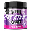 Warrior Creatine Monohydrate Plus EAA – 30 Servings Muscle Recovery & Support Formula with Performance Supplement Essential Amino Acid Powder Pre and Post Workout 270g Mixed Berry Flavour