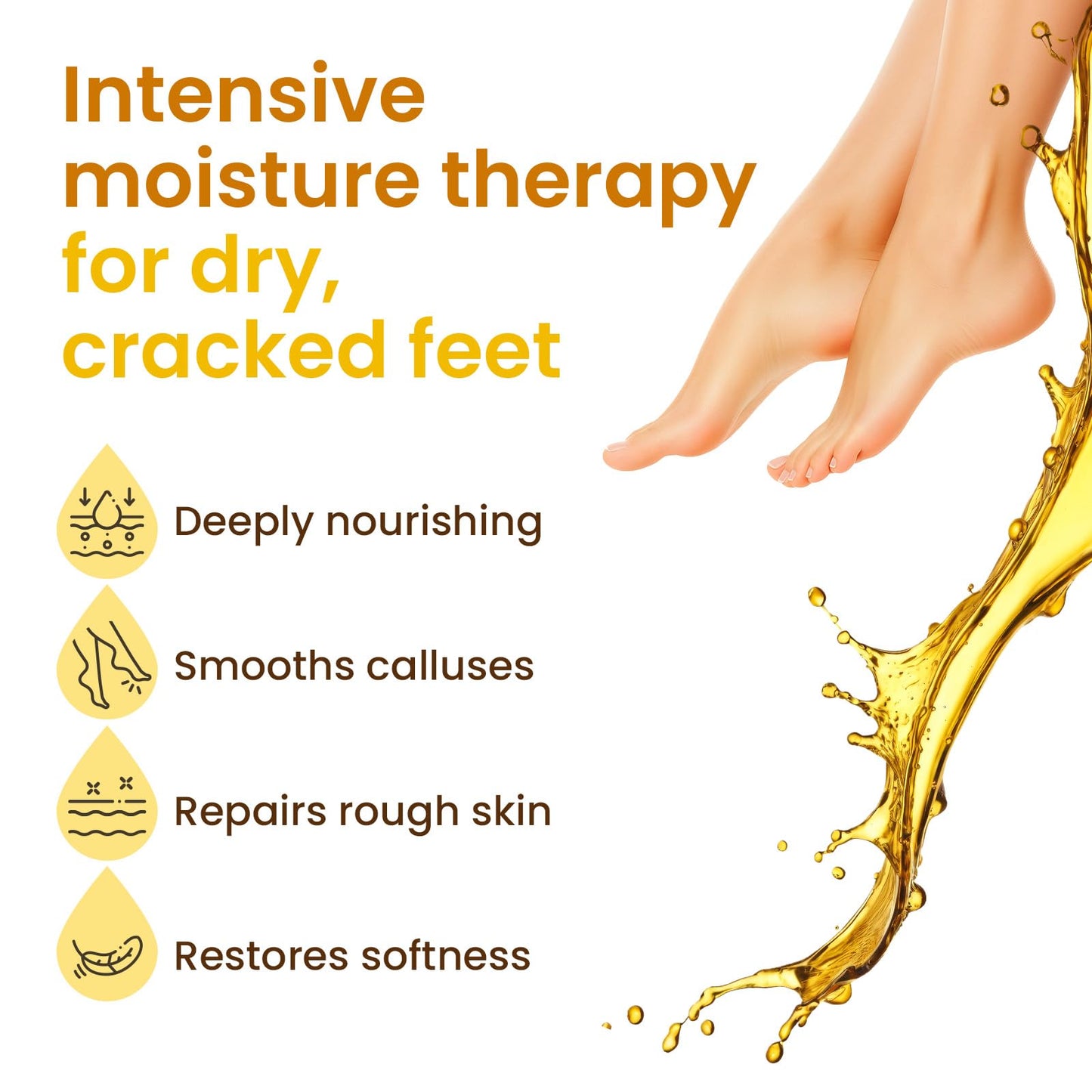 Hydrating Foot Mask Socks for Dry Cracked Feet, Feet Masks For Women & Men Foot Care & Cracked Heel Repair, Restoring & Moisturising Socks with Shea Butter, Jojoba Oil & Vitamin E (2 Pairs)