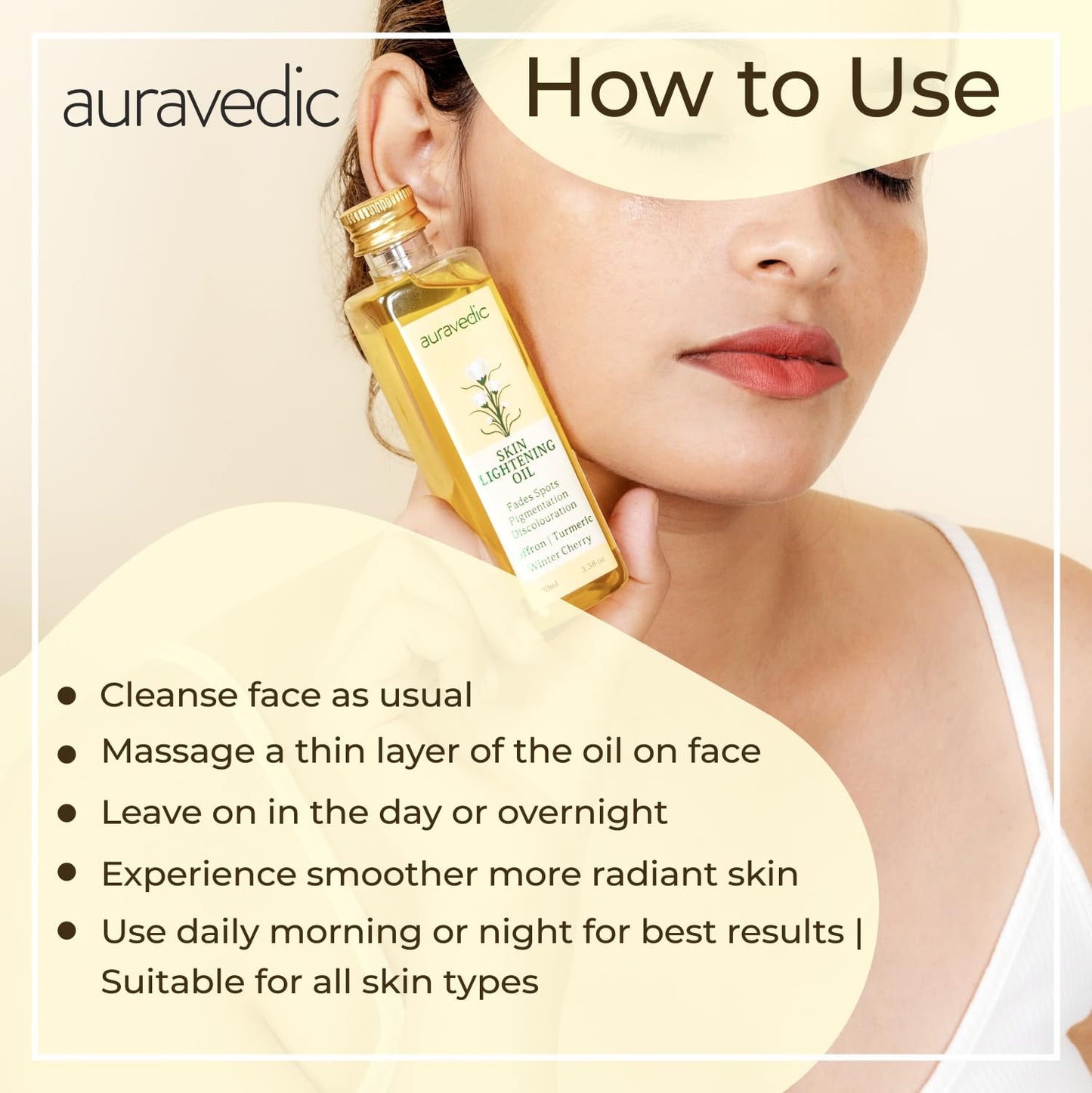 Auravedic Skin Lightening Oil, 100ml (Pack of 2)