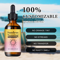 GMHLLES 2PCS Self Tanning Drops, Natural New Sunless Tanning Drops Enhances Natural Skin Tone for Face and body with 1PCS White Massage Stick 60ML