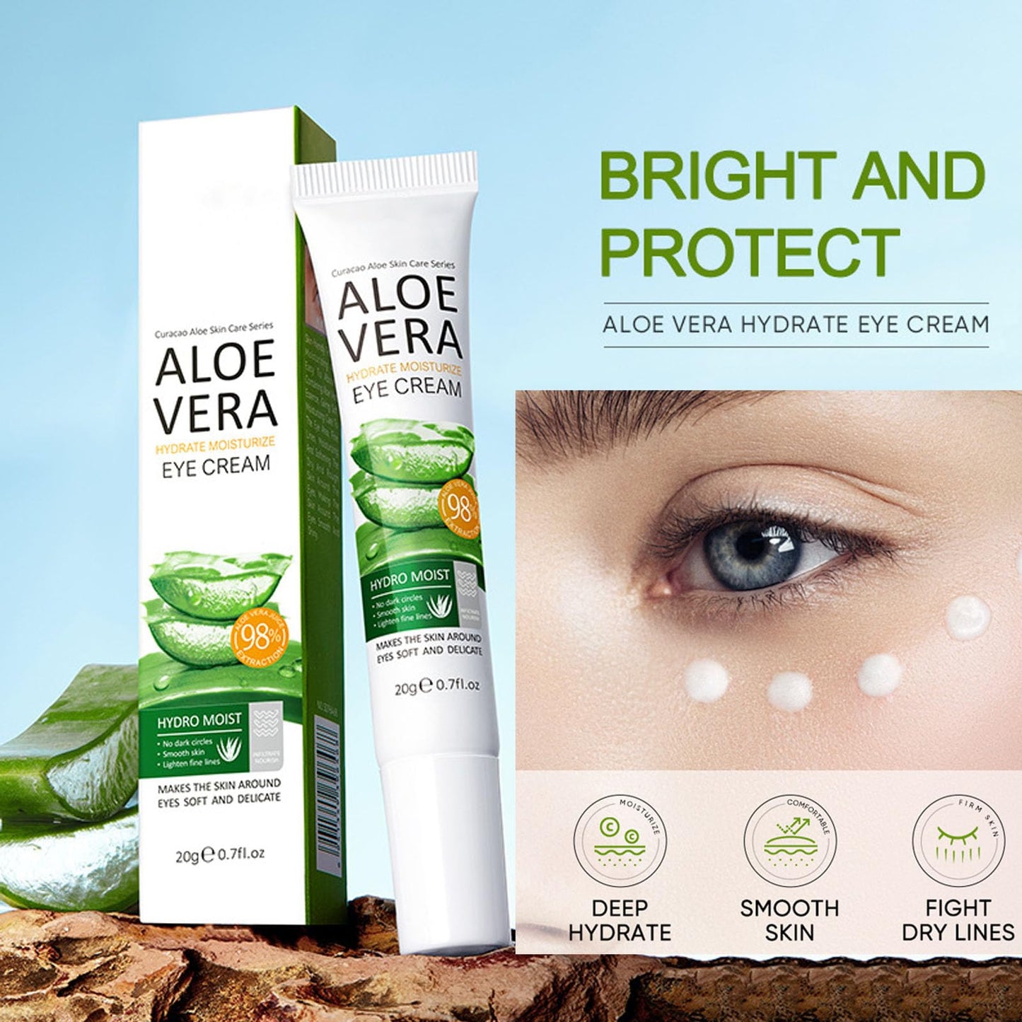 QUIWEN Skincare Gifts For Teenage Girls, Aloe Vera Skin Care Sets & Kits For Women Gifts, with Cleanser, Face Serum, Face Cream,Toner,Eye Cream,2PCS Mask for Hydrate Moisturize Skin(7Pcs)