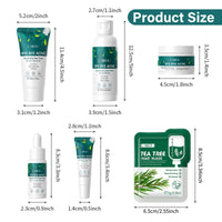 Leogony 7PCS Skincare Set for Teenagers Girls & Boys, Acne Skin Care Set for Teenage, Tea Tree Face Wash Gift for Mens Woman