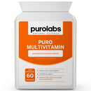 Multivitamins & Minerals Supplement - 34 Essential Nutrients - Daily Multivitamin Tablets for Men & Women - 60 Vegan Capsules - Made in The UK by Purolabs