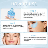 NLFOX Under Eye Mask - Hyaluronic Acid Under Eye Patches - Collagen Moisturizing Eye Masks Skincare for Puffy Eyes - Dark Circles Hydrating Anti-aging - Revitalize,Eye Gel Pads for All Skin Types