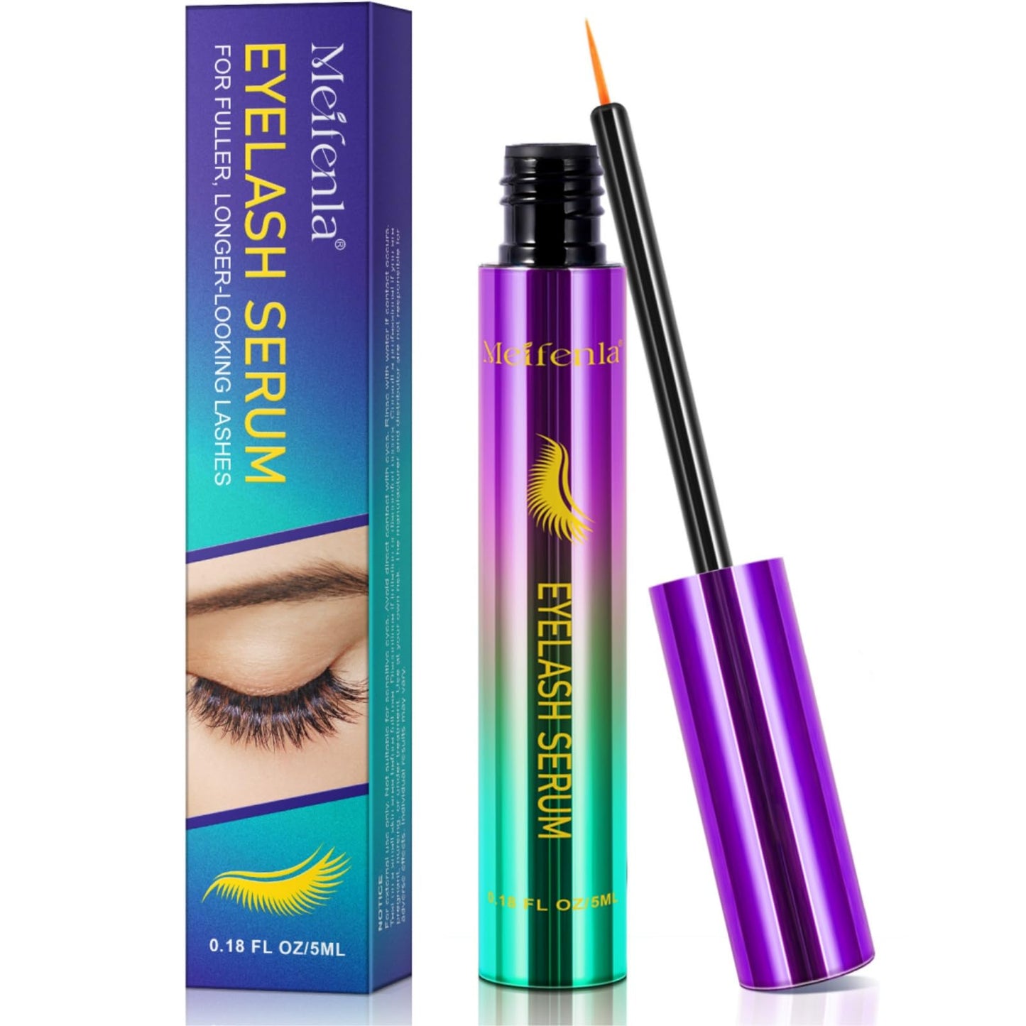 CLFJLXYX Eyelash Growth Serum for Lash-5ml,Lash Serum for Longer,Longer Eyelashes and Eyebrows,Eyelash Growth Serum-Natural & Safe Ingredients,Thicker Healthier Lashes